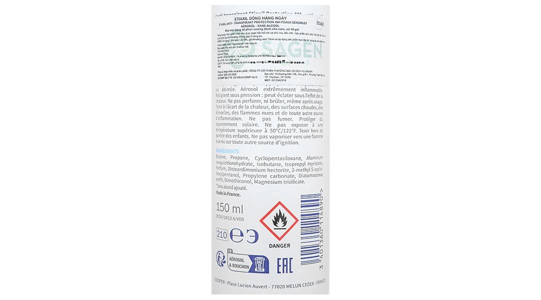 Chai xịt khử mùi toàn thân 48h ETIAXIL ANTI-TRANSPIRANT Chai/150ML - 4